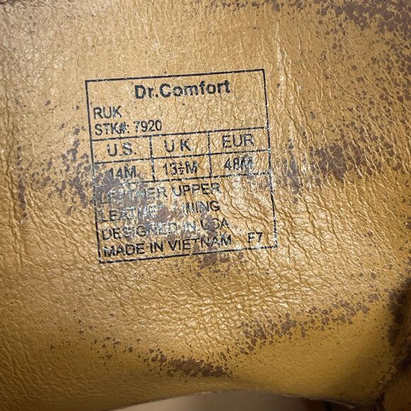 Dr Comfort Leather Chukka Boots Men 14M Brown Casual Lace Up Comfort Sole Preppy main image 7
